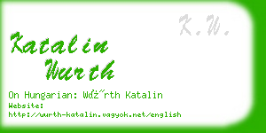 katalin wurth business card